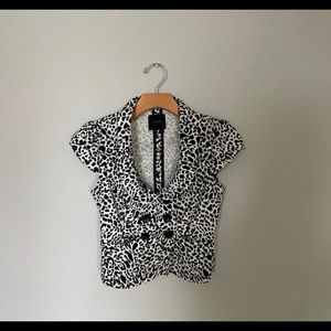 ZEBRA PRINT Y2K TOP